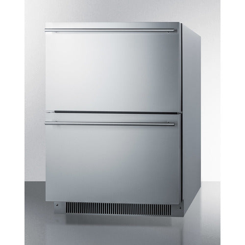 Summit 24" Wide 2-Drawer All-Refrigerator, ADA Compliant (Panels Not Included) ADRD24PNR