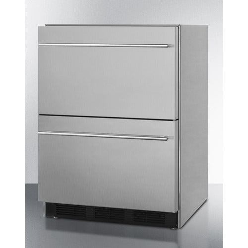 Summit 24" Wide 2-Drawer All-Refrigerator SP6DBS2D7