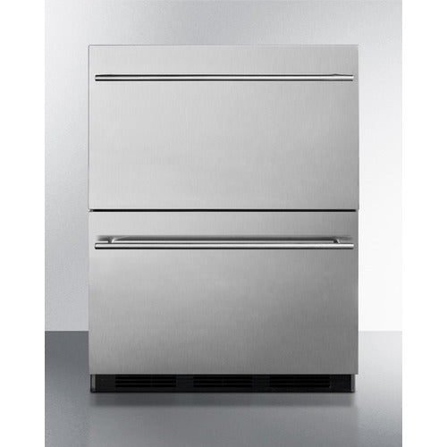 Summit 24" Wide 2-Drawer All-Refrigerator SP6DBS2D7