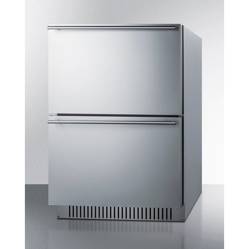 Summit 24" Wide 2-Drawer Refrigerator-Freezer, ADA Compliant ADRF244CSS