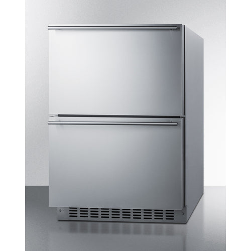 Summit 24" Wide 2-Drawer Refrigerator-Freezer SPRF34D7