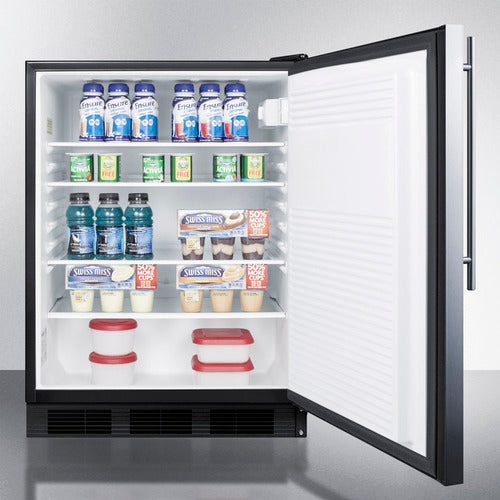 Summit 24" Wide All-Refrigerator, ADA Compliant AL752BKSSHV