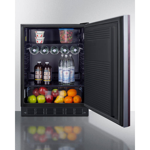 Summit 24" Wide All-Refrigerator, ADA Compliant (Panel Not Included) FF708BLSSIFADA