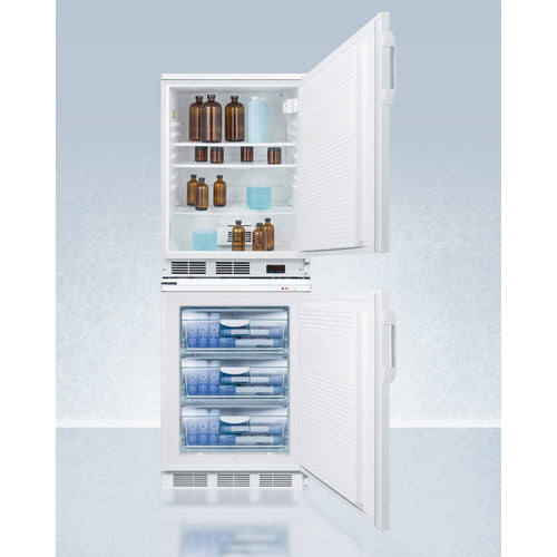 Summit 24" Wide All-Refrigerator/All-Freezer Combination FF7LW-VT65MLSTACKPRO