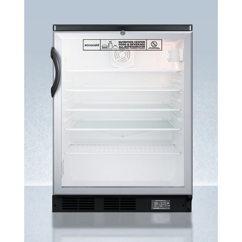 Summit 24" Wide All-Refrigerator SCR600BGLNZ