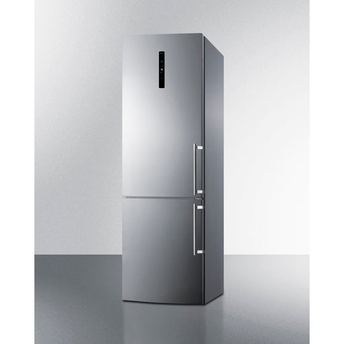 Summit 24" Wide Bottom Freezer Refrigerator FFBF249SS2LHD