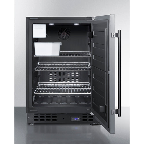 Summit 24" Wide Built-In All-Freezer With Icemaker SCFF53BSSIM