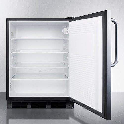 Summit 24" Wide Built-In All-Refrigerator, ADA Compliant AL752BKCSS
