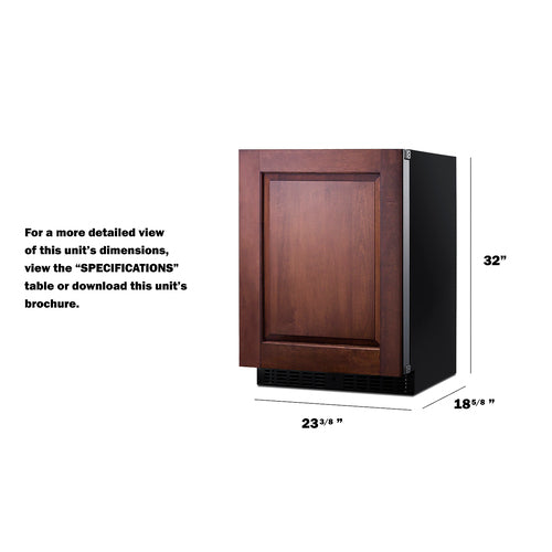 Summit 24" Wide Built-In All-Refrigerator, ADA Compliant (Panel Not Included) ASDS2413IF