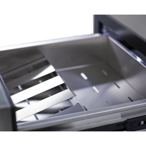 Summit 24" Wide Built-In Commercial Beverage Refrigerator With Top Drawer SCR615TDCSS