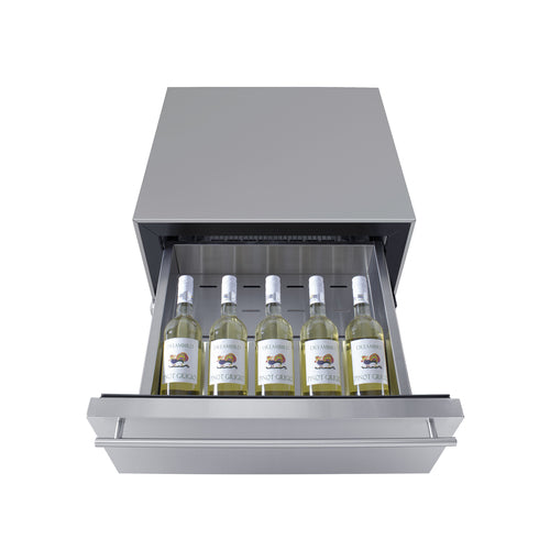 Summit 24" Wide Built-In Commercial Beverage Refrigerator With Top Drawer SCR615TDCSS