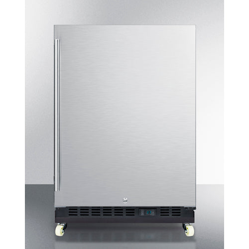 Summit 24" Wide Built-In Mini Reach-In Beverage Center with Dolly SCR610BLSDRI