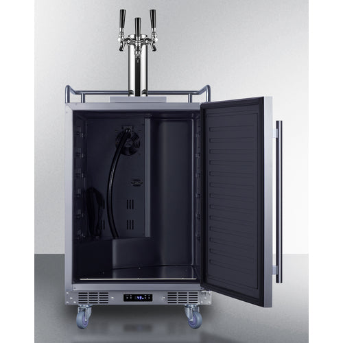 Summit 24" Wide Built-In Outdoor Beer Kegerator SBC683OSTRIPLE