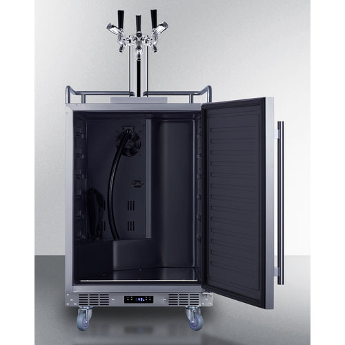Summit 24" Wide Built-In Outdoor Commercial Beer Kegerator BC74OSCOMTRIPLE