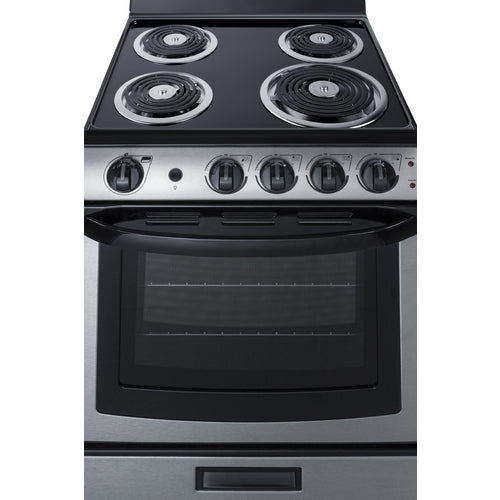 Summit 24" Wide Electric Coil Range PROEL24SS