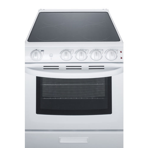 Summit 24" Wide Electric Smooth-Top Range REX2421WRT