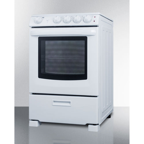 Summit 24" Wide Electric Smooth-Top Range REX2421WRT