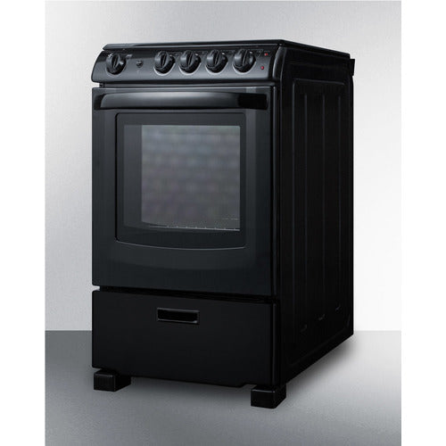 Summit 24" Wide Electric Smooth-Top Range REX2431BRT