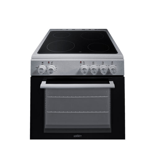 Summit 24" Wide Electric Smooth-Top Range REXT24SS