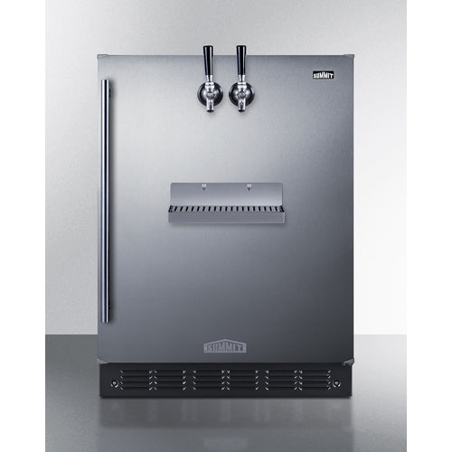 Summit 24" Wide Front Tap Built-In Beer Kegerator, ADA-Compliant SBC7BRSFRTPADA