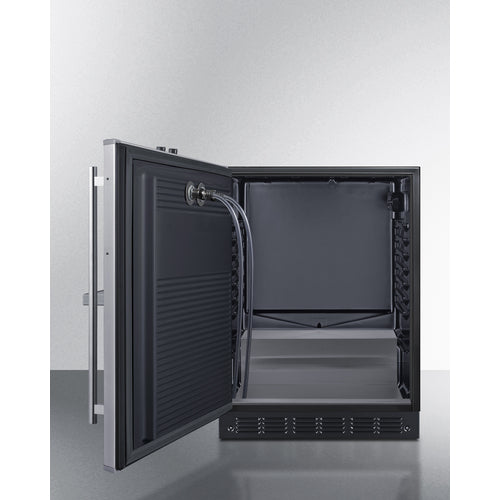 Summit 24" Wide Front Tap Built-In Beer Kegerator, ADA-Compliant SBC7BRSFRTPADALHD