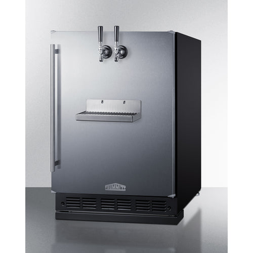 Summit 24" Wide Front Tap Built-In Cold Brew Coffee Kegerator SBC7BRSFRTPCF