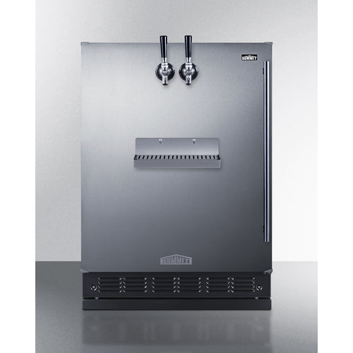 Summit 24" Wide Front Tap Built-In Cold Brew Coffee Kegerator SBC7BRSFRTPCFLHD