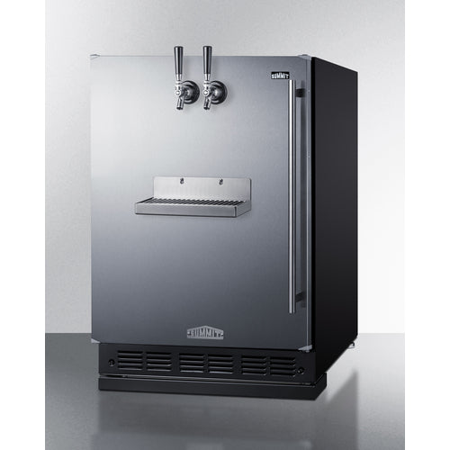 Summit 24" Wide Front Tap Built-In Cold Brew Coffee Kegerator SBC7BRSFRTPCFLHD