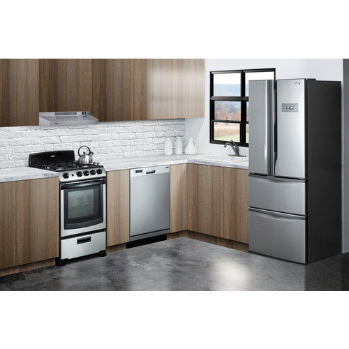 Summit 24" Wide Gas Range & Convertible Hood RGH24RSS