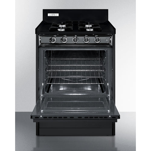 Summit 24" Wide Gas Range, Open Burners TNM6107C