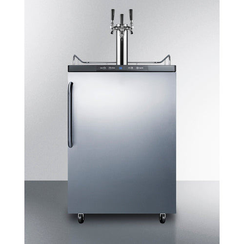 Summit 24" Wide Kegerator SBC635MSSTBTRIPLE