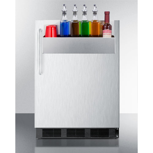 Summit 24" Wide Outdoor All-Refrigerator, with Speed Rail SPR7BOSSTSR