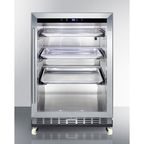 Summit 24" Wide Outdoor Mini Reach-In Beverage Center with Dolly SCR611GLOSRI