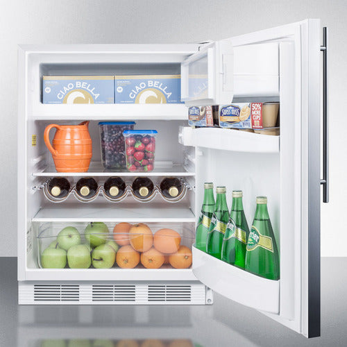 Summit 24" Wide Refrigerator-Freezer, ADA Compliant CT661WSSHVADA