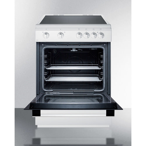 Summit 24" Wide Smooth Top Electric Range CLRE24WH