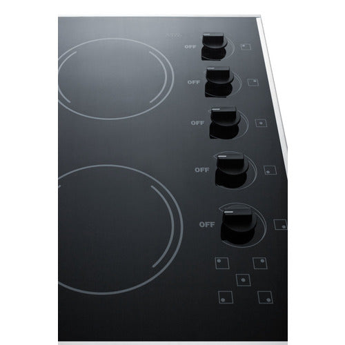 Summit 27" Wide 230V 5-Burner Radiant Cooktop CR5B273B
