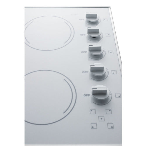 Summit 27" Wide 230V 5-Burner Radiant Cooktop CR5B274W