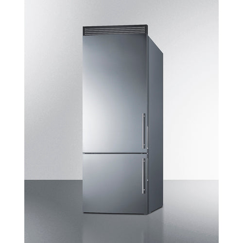 Summit 28" Wide Bottom Freezer Refrigerator FFBF279SSXIMH72LHD