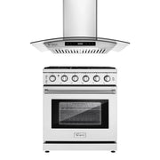 Empava - 2 PCS / 30" Gas Range & 30" Range Hood-30RH06 & 30GR10 - EMPV-30RH06 & EMPV-30GR10 - IMG1
