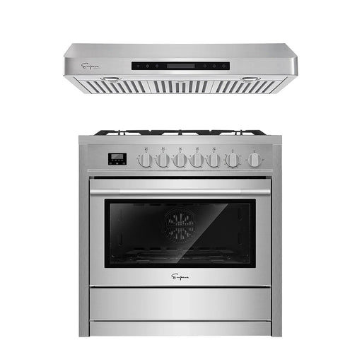 Empava - 2 PCS / 36" Gas Range & 36" Range Hood-36RH14 & 36GR12 - EMPV-36RH14 & EMPV-36GR12 - IMG1