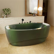 Empava - 75" Acrylic Freestanding Whirlpool Bathtub with 360° waterfall and Center Drain - EMPV-75DM02 - IMG2