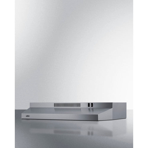 Summit 30" Under Cabinet Convertible Range Hood, ADA Compliant H30RSSADA