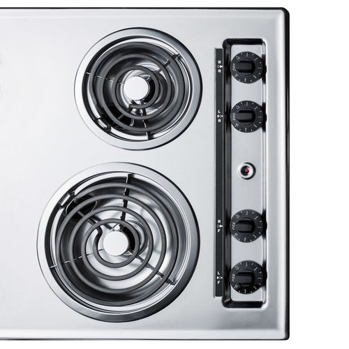 Summit 30" Wide 230V 4-Burner Coil Cooktop ZEL05
