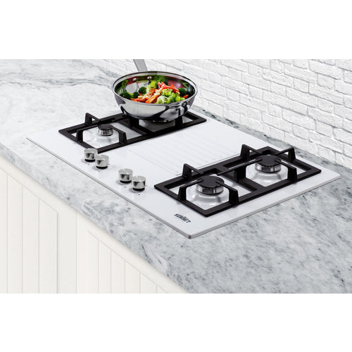 Summit 30" Wide 4-Burner Gas Cooktop GC431W