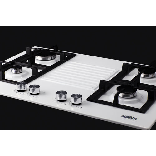 Summit 30" Wide 4-Burner Gas Cooktop GC431W