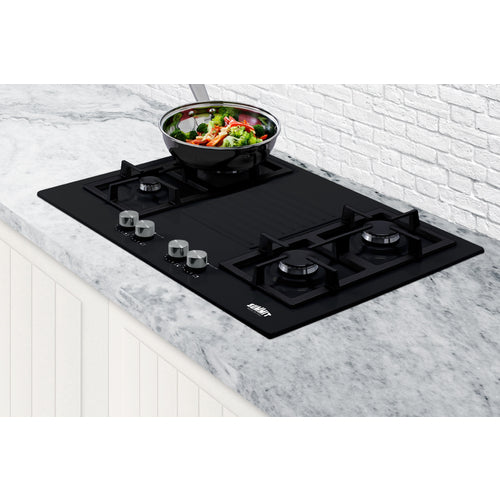 Summit 30" Wide 4-Burner Gas Cooktop GC432B