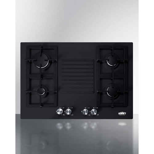 Summit 30" Wide 4-Burner Gas Cooktop GC432B