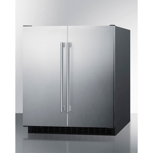 Summit 30" Wide Built-In Refrigerator-Freezer FFRF3070BSS