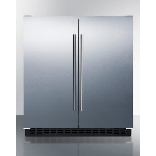 Summit 30" Wide Built-In Refrigerator-Freezer FFRF3075WCSS