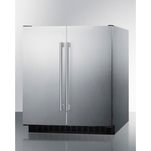 Summit 30" Wide Built-In Refrigerator-Freezer FFRF3075WCSS